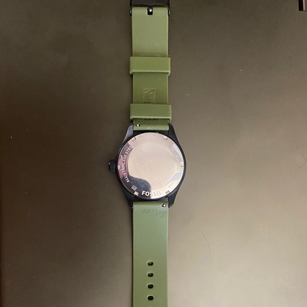 Aeroflite Multi-Function Black Dial Olive Silicon… - image 7